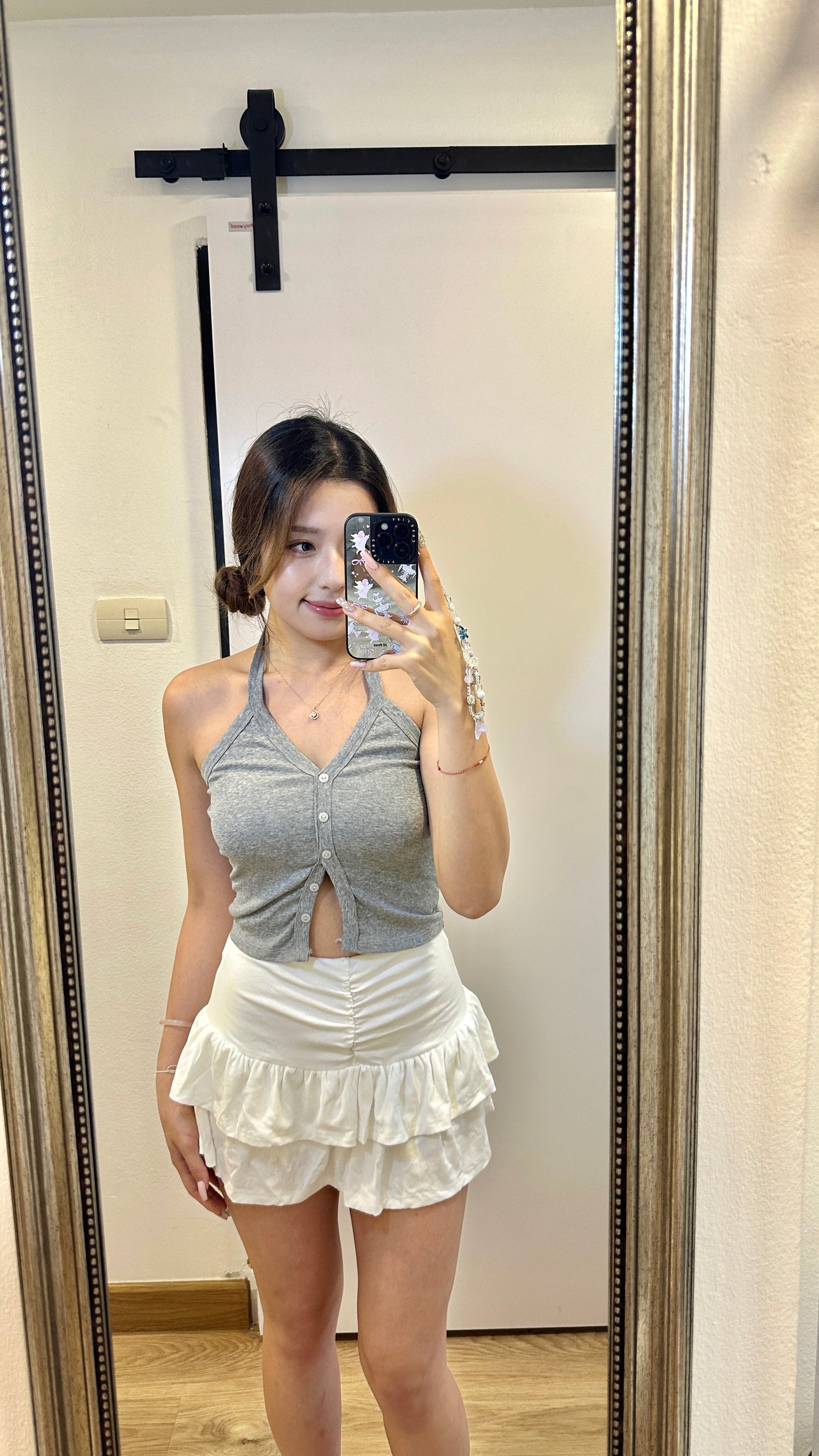 【加購價】開胸鈕扣掛頸上衣