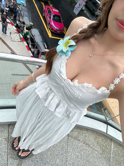 花花吊帶暗花背心