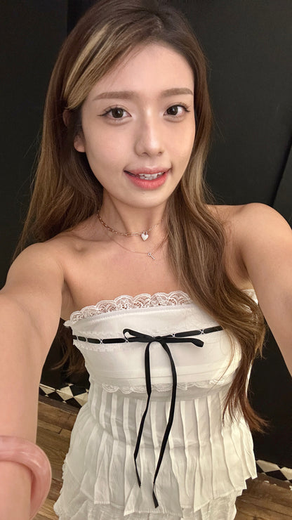 抹胸芭蕾綁帶上衣